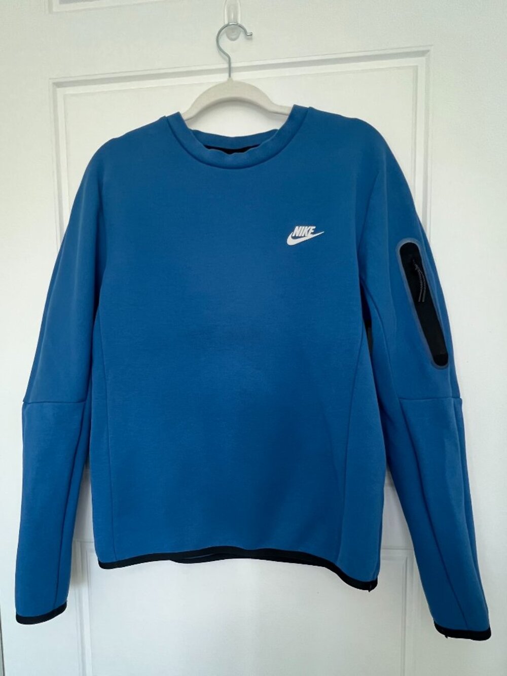 Nike Sportswear Tech Fleece Crew neck Sweatshirt Dark Marina Blue Mens Sz Medium